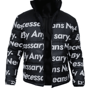 Goku Drip Black Puffer Jacket
