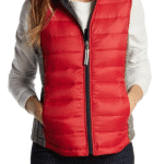 Women’s Red & Grey Puffer Vest