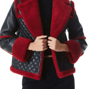 Aviator Pilot Style B3 Black Leather Shearling Jacket