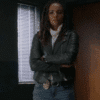 Mekia Cox The Rookie Nyla Harper Black Leather Motorcycle Jacket