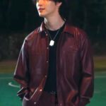 XO Kitty Season 2 Min Ho Maroon Leather Jacket
