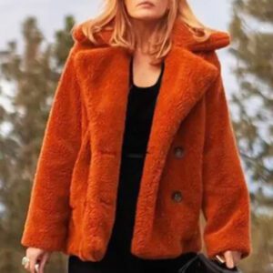 Yellowstone Beth Dutton Orange Fur Coat