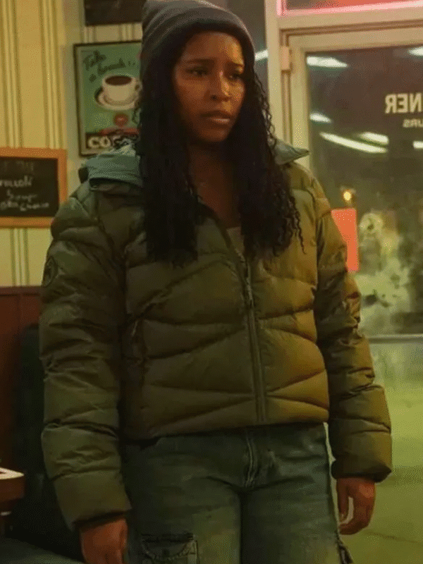 Kiana Cook Chicago P.D. S12 Toya Turner Green Puffer Jacket