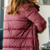 Kim Burgess Chicago P.D. S07 Marina Squerciati Puffer Maroon Coat