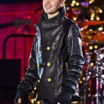 Christmas Concert Justin Bieber Black Leather Jacket