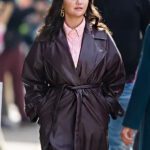 Only Murders In The Building S03 Selena Gomez Leather Coat