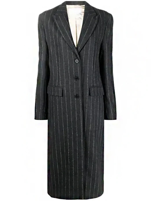 Selena Gomez Only Murders In The Building S03 Pinstripe Coat